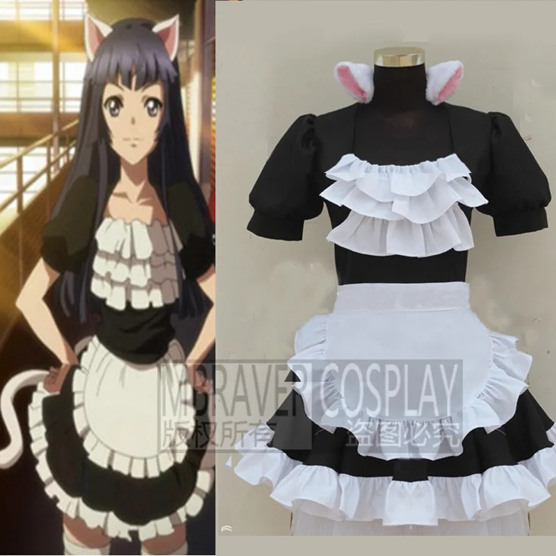 

Free Shipping Custom-made Guilty Crown Tsugumi The Maid Outfit Cosplay Costume