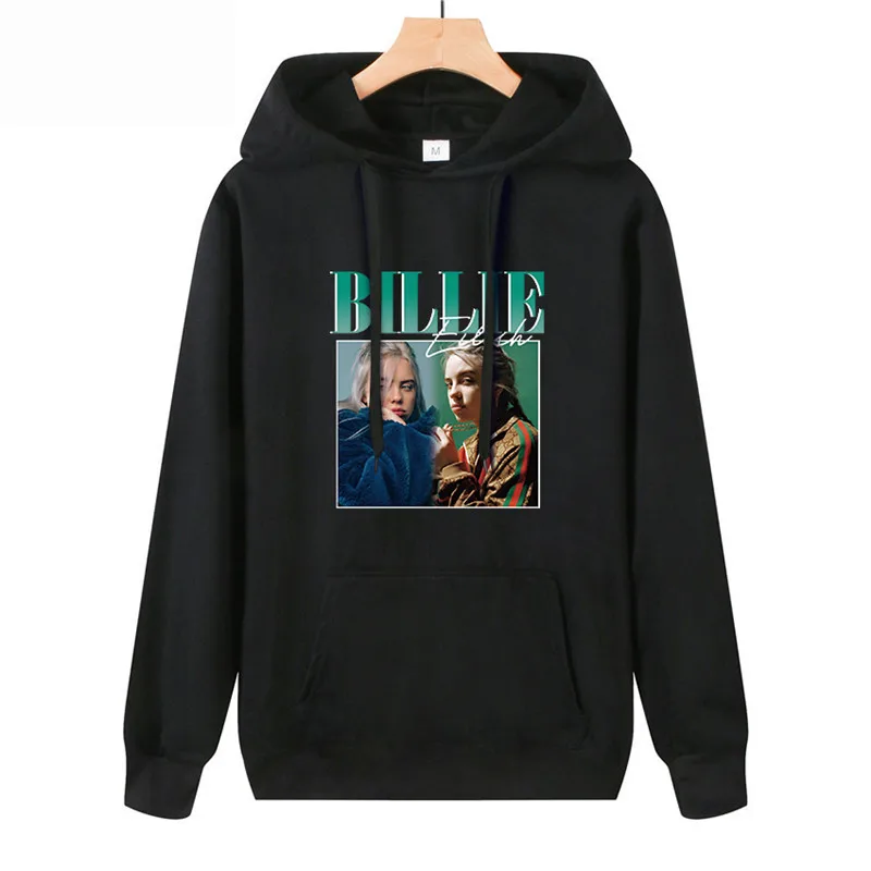 

2019 Men's Billie Eilish 90s Vintage Hoodie Sweatshirts Winter Unisex Casual Harajuku Hooded Sweatshirts Thin section Streetwear
