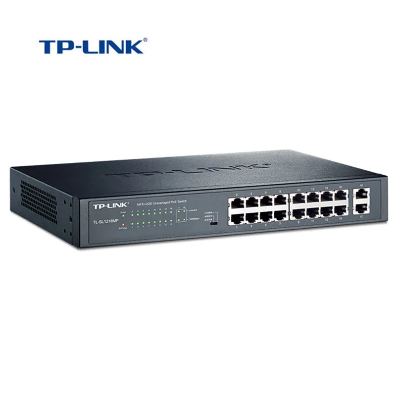 TP-Link Быстрый PoE переключатель питания по Ethernet IEEE802.3af беспроводной AP для ip-камеры 119 Вт(TL-SL1218MP) без посылка