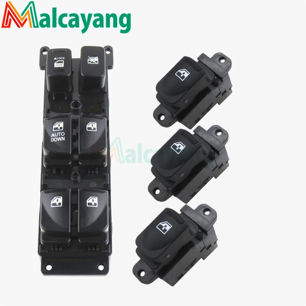 

4X 93570-1E110 Car Electric Power Window Switch Master Control Button Universal for Hyundai Accent 2007 2008 2009 2010