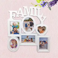 Коллаж рамка для картин 6 отверстий семейная подвесная фоторамка для декора стен подарок для семьи