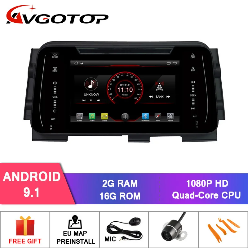 

AVGOTOP Android 9 CAR DVD Video PLAYER For NISSAN KICKS Vehicle GPS Radio Multimedia