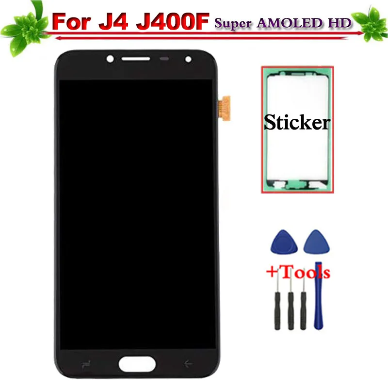 

Super AMOLED 5.5" for Samsung Galaxy J4 J400F J400F/DS J400G/DS LCD Display Touch Screen Digitizer Assembly Replacement