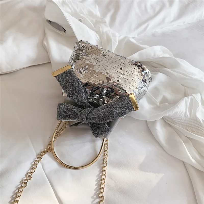 Bow Sequins Female Shoulder Bag Crossbody Bag for Women 2019 Messenger Bags women's bag bolsa feminina sac a main 30AP0411