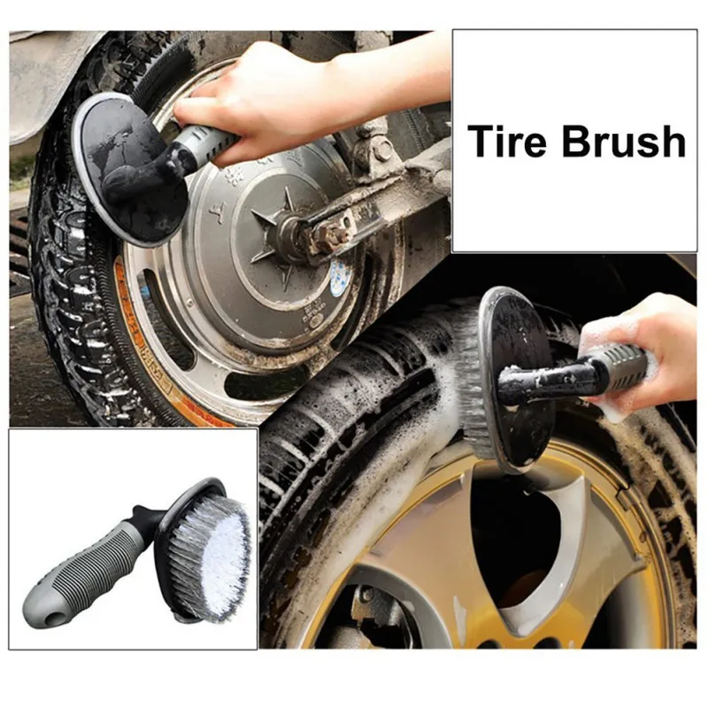 

2018 New Car Tools Tyre Cleaning Brush T-Type Multi-Functional Wheel Hub Brush Car Washing Tool New Arrival