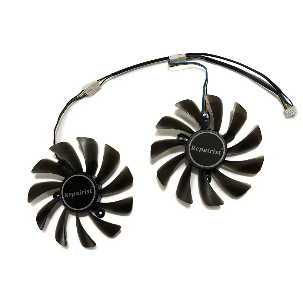 2pcs set ZOTAC GeForce GTX 1070 Ti AMP Edition GPU VGA Cooler Fan For GeForce GTX