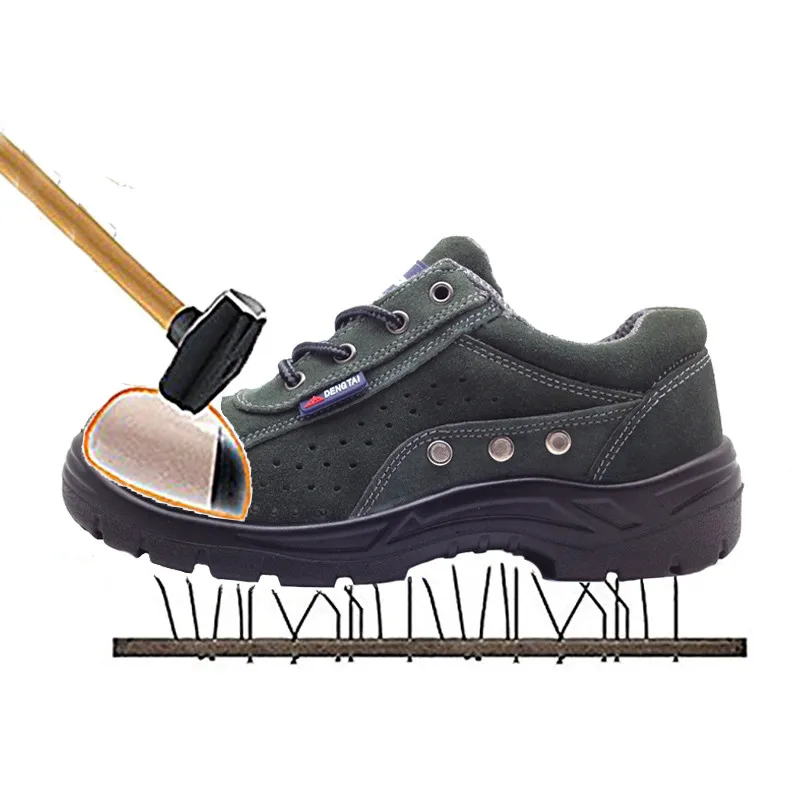 

Work Boots Construction Men's Outdoor Steel Toe Cap Shoes Men Puncture Proof High Quality Safety Shoes 22D50