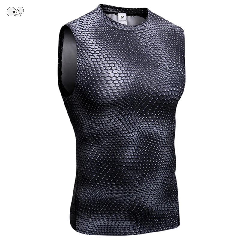 

2018 New Mens Compression Tank Tops Men Breathable Quick Dry Fitness Gym Vest Running Bodybuilding Flexibility Sleeveless Shirts