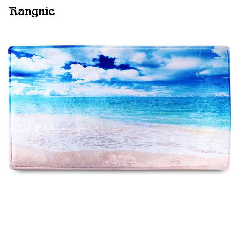 Prayer Mat Bathroom Flannel Rug Doormat Outdoor Beach Landscape Ground