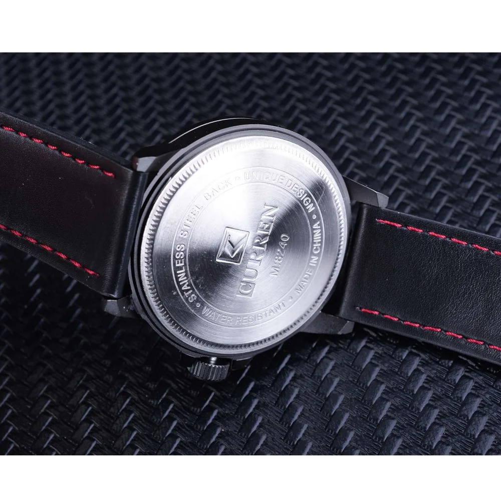 CURREN календарь дисплей повседневные Черные Красные военные спортивные Дизайнерские мужские Montre Homme часы лучший бренд Роскошные Кварцевые наручные часы