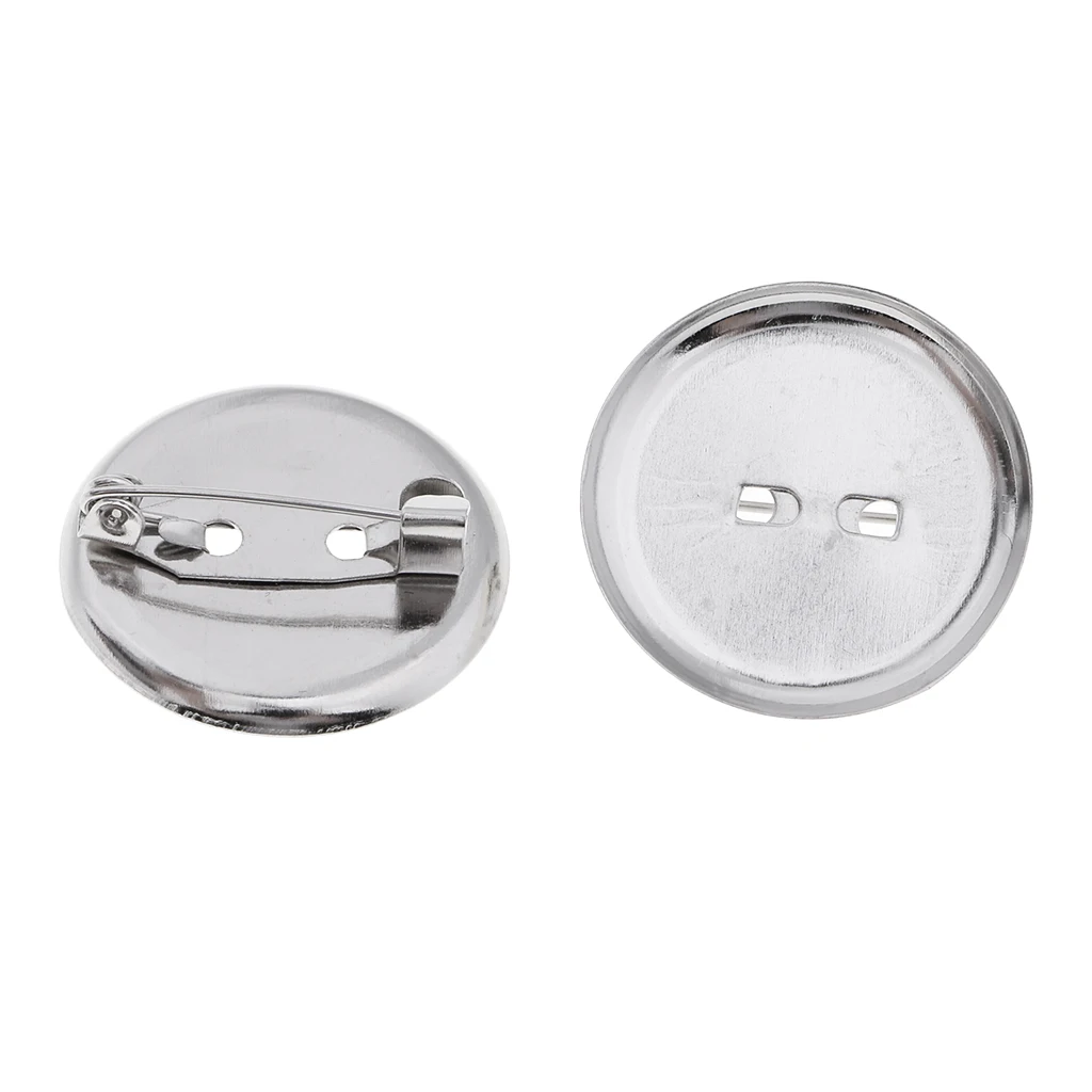 20 Pieces 23MM Metallic Rustless Pin Back Button Base Back Badge Button Supplies Pin Disk Base Pad Customize Personalize Badg