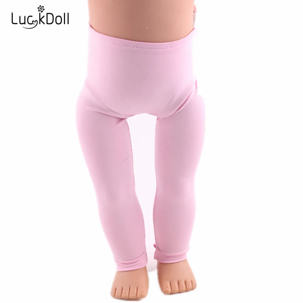 LUCKDOLL Новые повседневные однотонные леггинсы подходят для 18 дюймов американский