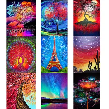 

5D Diy Diamond Embroidery Mosaic Pattern Fantasy Colorful Tree Picture Home Decor Gift Diamond Painting Cross Stitch Kits