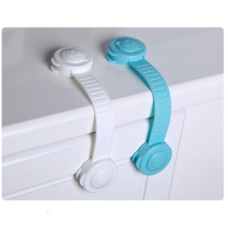 

5 Pcs Drawer Door Cabinet Cupboard Toilet Refrigetator Safety Locks Baby Kids Safety Care Plastic Locks Strap Infant Protection