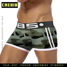 C мужское сексуальное мужское нижнее белье; трусы-боксеры мужские хлопковые трусы сексуальные боксеры шорты мужские камуфляжные мягкие трусы мужские Трусы BS144