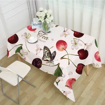 

Cartoon Fruit Decorative Table Cloth Polyester Tablecloth Dining Table Cover for Hotel Banquet Wedding Party Kitchen Home Decor