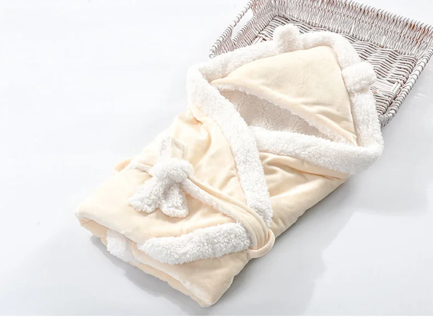 Macio para Recém-nascidos com Capuz Bolsa de Dormir do Bebê Inverno Envelope Sólido Quente Engrossar Meninos Meninas 2020 7 quente engrossar meninos meninas inverno envelope