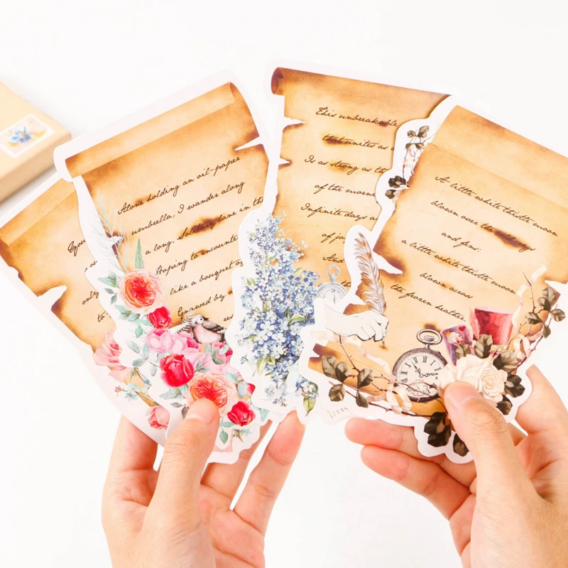 

30pcs/pack retro irregular paper card love sonnet set postcard for greeting bookmark for reader