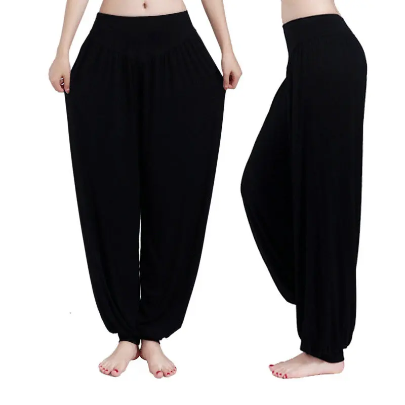 Women Yoga Pants Plus Size Colorful Bloomers Dance TaiChi Full Length Modal Clothes