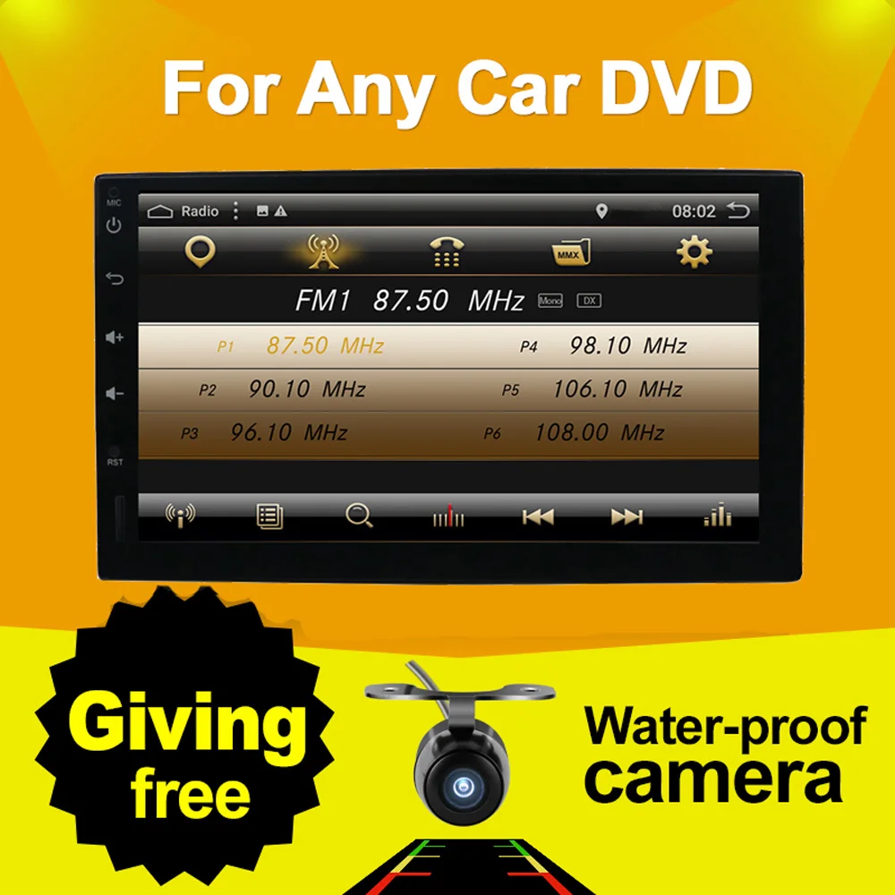 

car multimedia player 2din android 9 car radio for universal nissan car gps navigation player BT FM AM RDS wifi 4G free camera