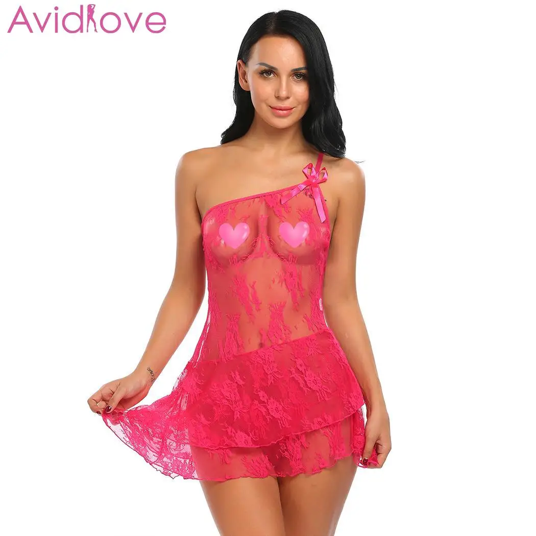 Женское нижнее белье Avidlove сексуальное прозрачное на бретельках с цветочным