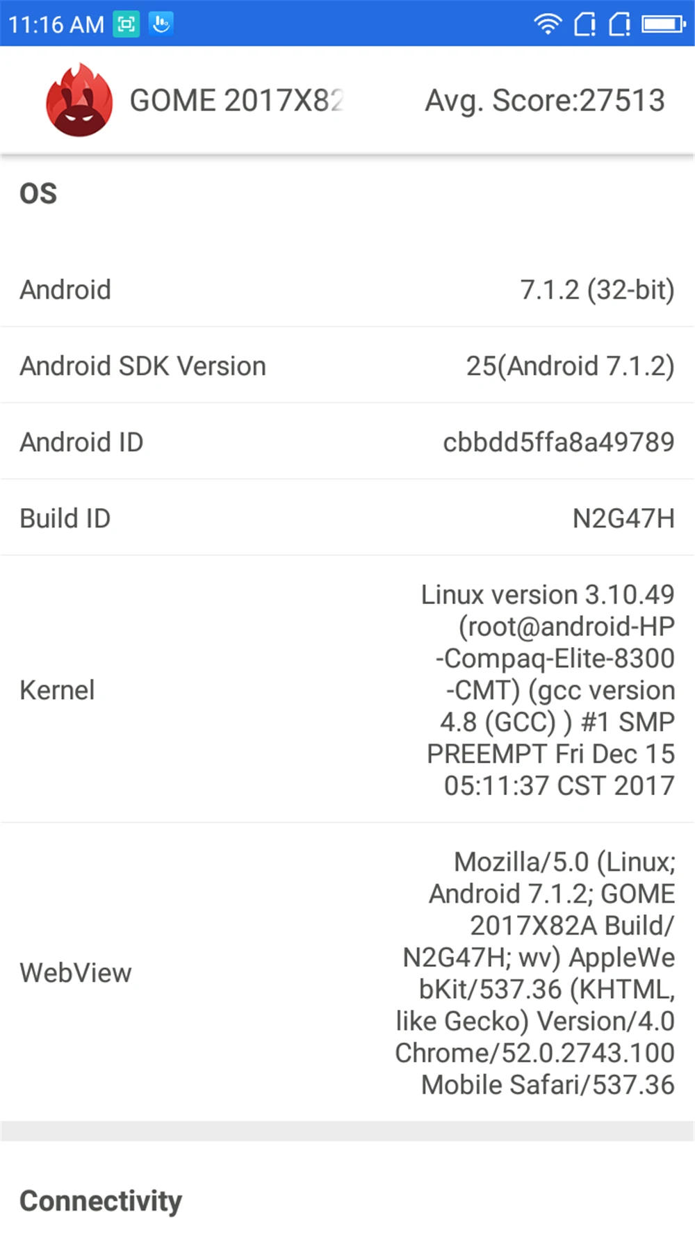 GOME C51 5," 4G LTE смартфон 2 Гб 16 Гб MSM8909 четырехъядерный 5.0MP+ 2.0MP Android 7,1 2000 мАч батарея мобильный телефон