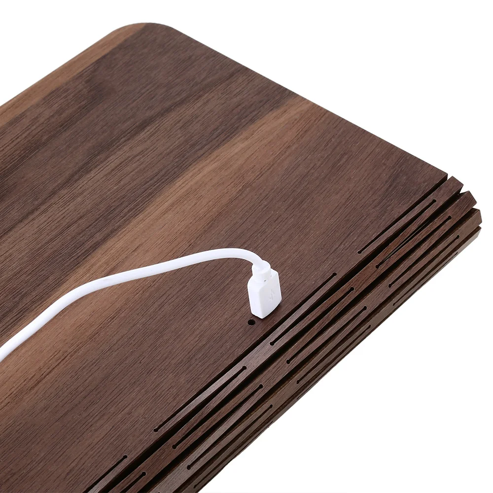 Candeeiro de Mesa de Madeira Lâmpada do Livro Decoração do Teto Luz da Noite Dobrável Livro Recarregável Casa Lâmpadas Portáteis Led 7 Luzes e Iluminação