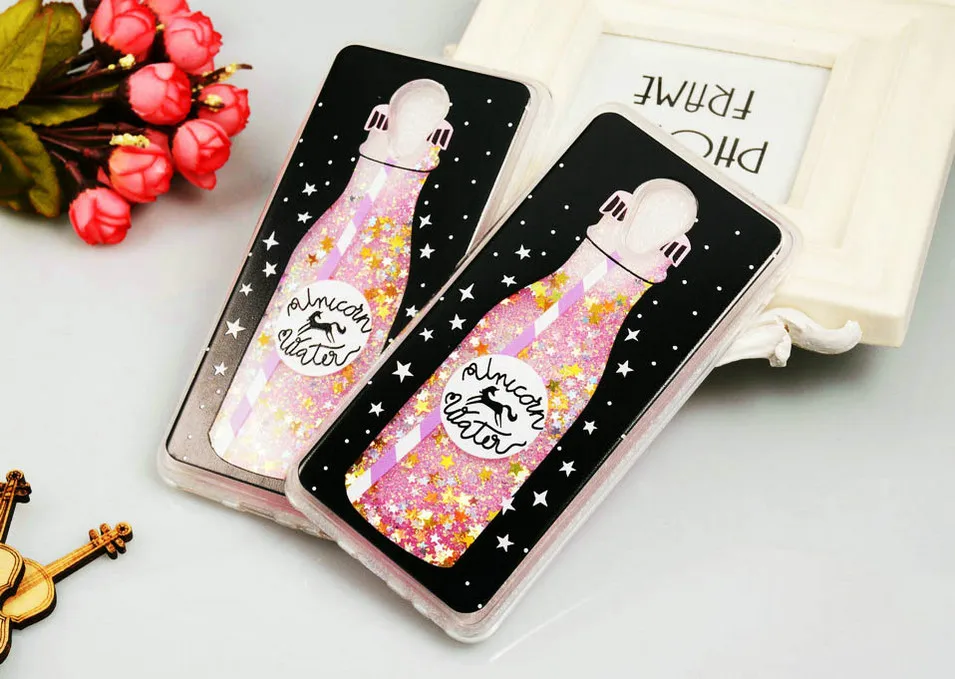 WHAY Cases for Meizu M5 Note Case Glitter Cute Bottle Dynamic Liquid M5Note Cover for Meizu M5Note Case M5 Note Silicone Funda (6)
