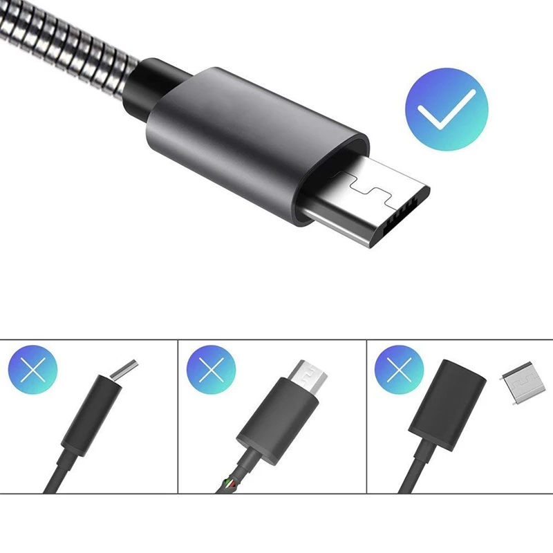 LASaiER нержавеющая сталь металл 2A Micro USB быстрая зарядка кабель синхронизации