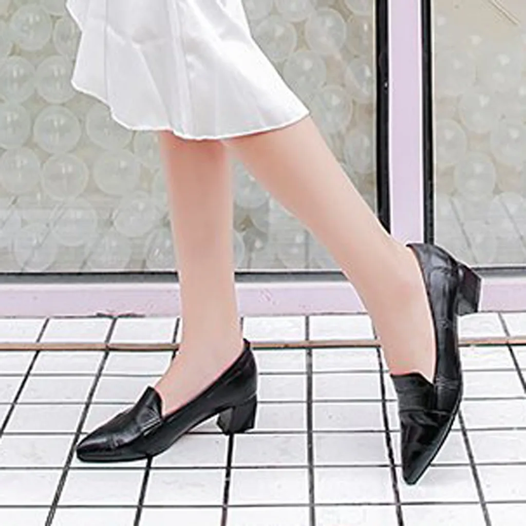 Модные женские туфли-лодочки в гладиаторском стиле на танкетке повседневные тонкие туфли на толстом каблуке туфли из лакированной кожи с острым носком сандали женские;#65