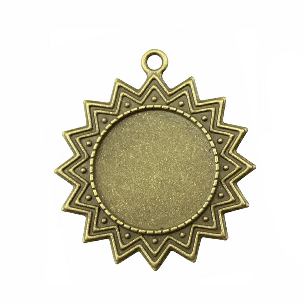 5pcs Round Cabochon Base Setting Fit 25mm Round Glass Cabochons 2