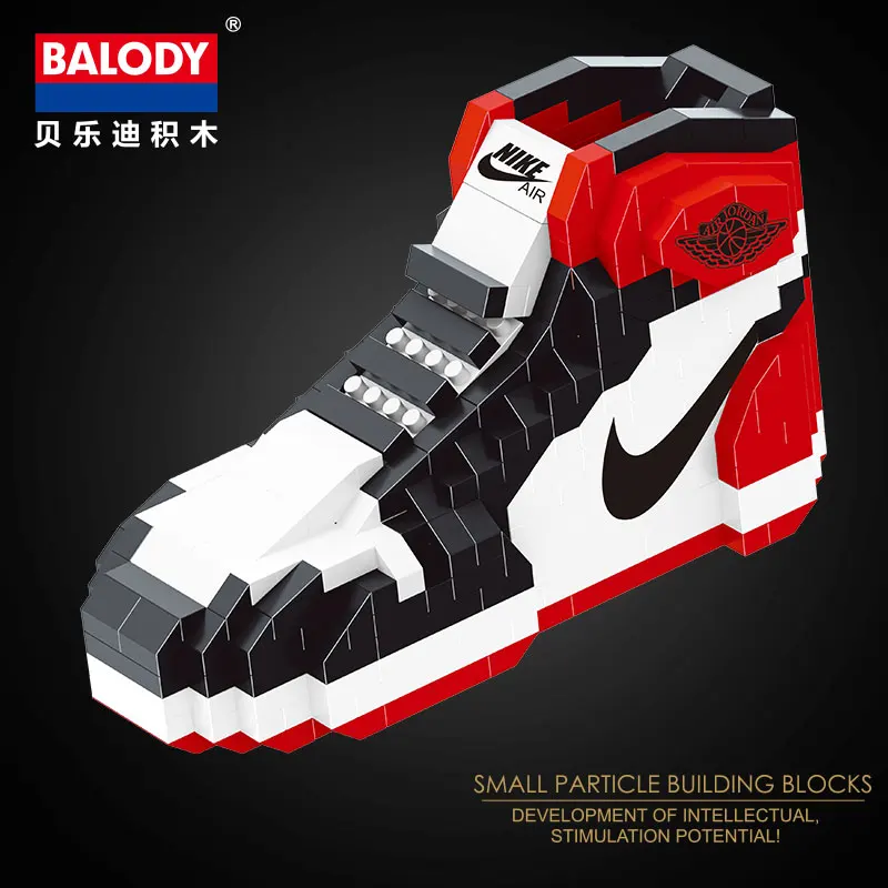 

2018 balody New Cute Sport Shoes Building Blocks Nano Diamond Bricks Jordan Basketball Shoes Toys Educational For Kids 18076-2