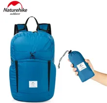 Naturehike 30D Nylon Waterproof Backpack 25L Ultralight Shoulder Straps Folding Rucksack Outdoor Camping Sports Bags
