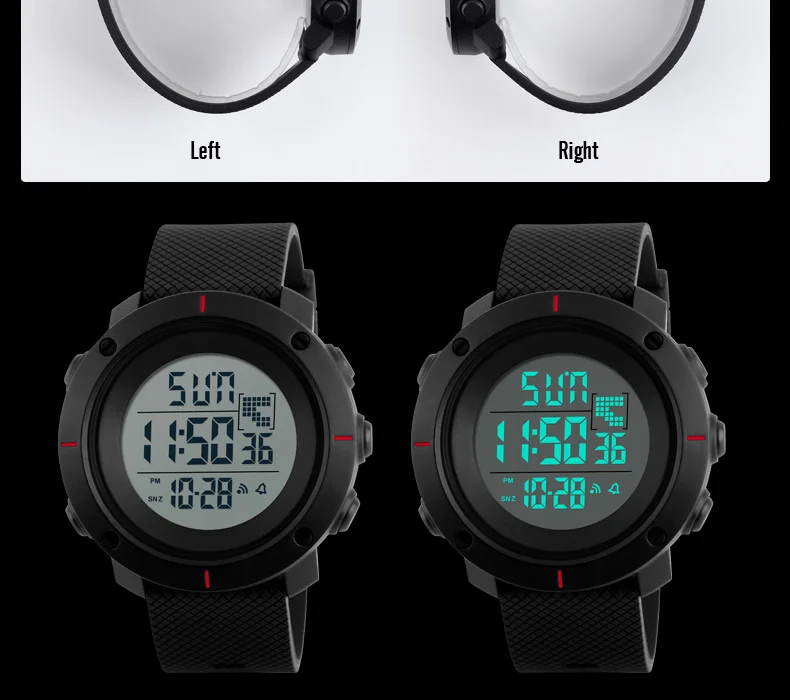 SKMEI уличные спортивные часы мужские Многофункциональные цифровые наручные часы 5 бар водонепроницаемые Хронограф военные часы reloj hombre