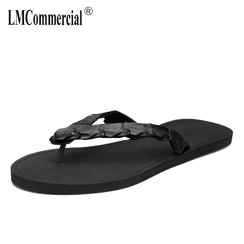 

Genuine Leather summer men's Rome sandals Sneaker Men Slippers Flip Flops casual Shoes beach outdoor anti-skid cowhide British