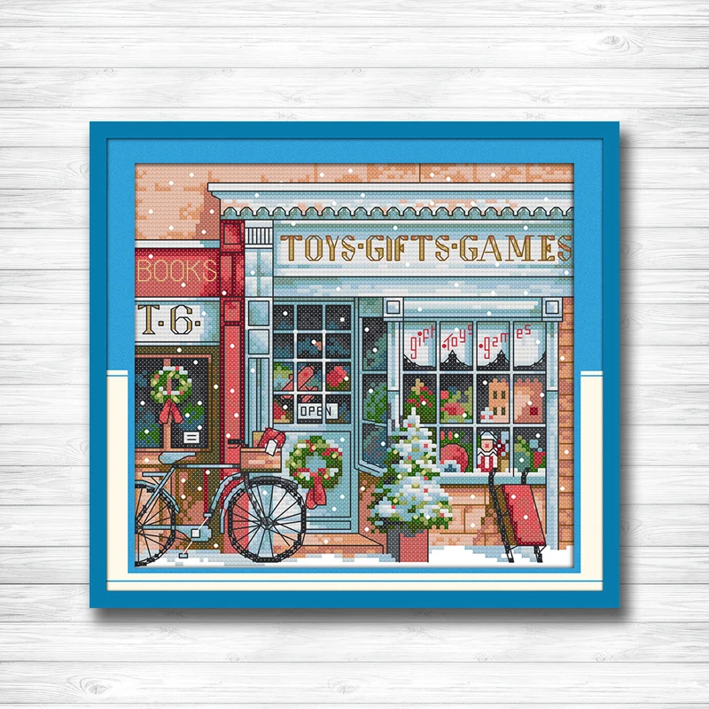 

Gift toy shop cartoon diy Paintings DMC 14CT 11CT Cross Stitch kits embroider needlework Sets Handmade Art chinese cross stitch