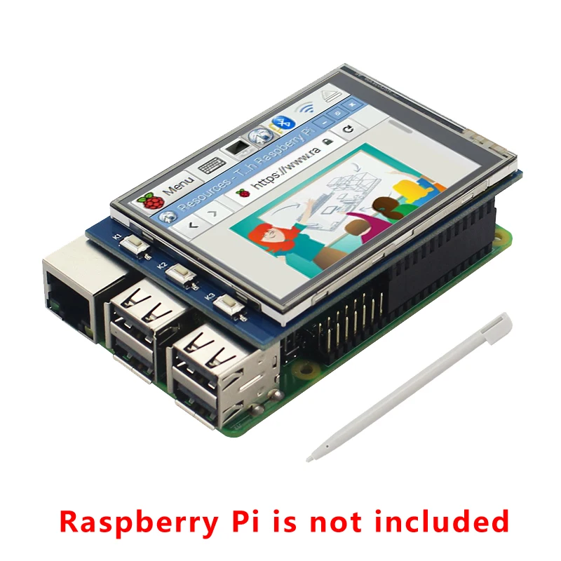 Для Raspberry Pi 4 дисплей 2,4/2,8 дюймов сенсорный экран TFT дисплей 320*240 ЖК-экран для Raspberry Pi 3 Model B 3B Plus 2B 3B