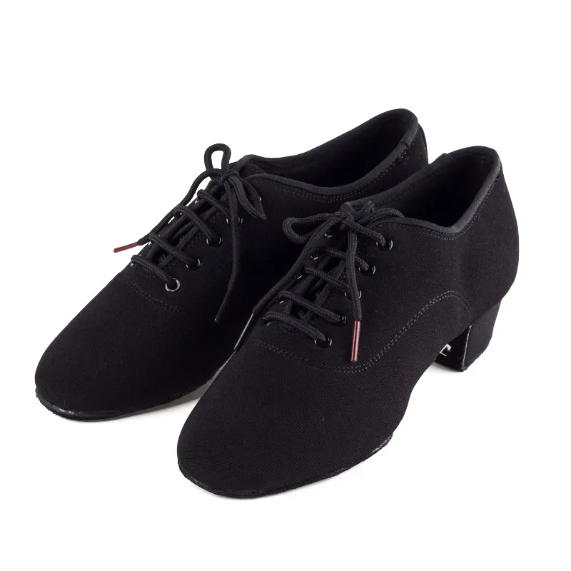 Koop Echt BD Mannen schoenen Latin Dansschoenen Volwassen twee punt Zolen Leraar Schoenen Zachte base dansschoenen mannelijke 417 Oxford doek Hak 4.5