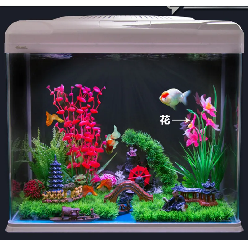 1 шт. аквариумные растения пластиковая искусственная растительная трава поддельные растения Цветок Аквариум Украшение для аквариума декор
