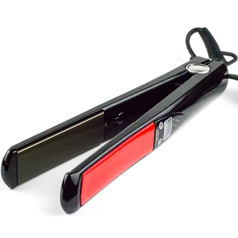 

LCD Digital Hair Straightener Anti Static Ceramic Hair Iron Chapinha Styler Tools 110-240V Istant Heat 1.2 inchs