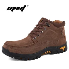 Full Grain Leather Men Boots Handmade Retro Style Autumn And Winter Shoes Waterproof Plush Fur Warm Snow Boots Shoes Men super warm men boots two style high quality autumn and winter shoes handmade retro men shoes genuine leather snow boots shoes
