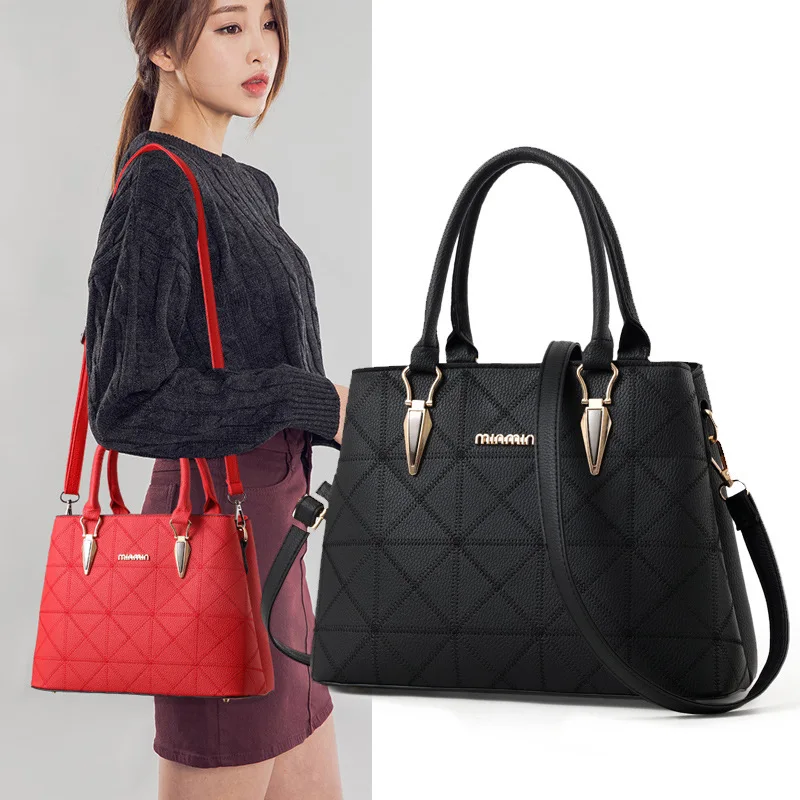 

2019 Trendy package European and American big bags Fashion handbag Crossbody shoulder bag beiyi 30X13X22X14cm