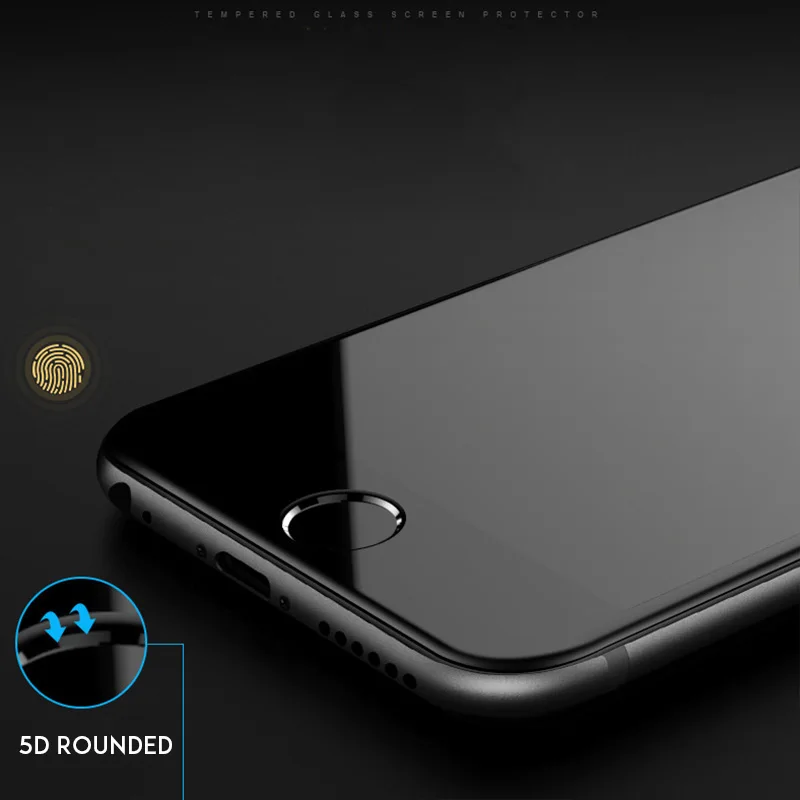 5D закаленное стекло для iPhone 6 Защитная пленка экрана 6s 8 Plus телефона на 7