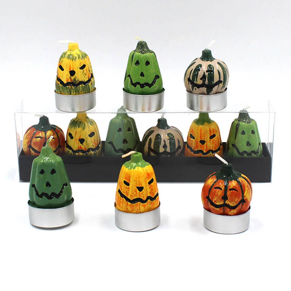 6pcs/lot pumpkin Candles Halloween pumpkin Small candle Decorative