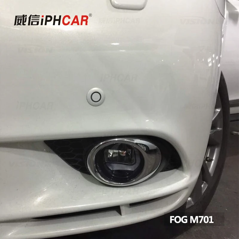 

IPHCAR Waterproof Universal Car Styling LED Headlight Retrofit Fog Light Len 12V 22W LED Fog Lamp with COB Daytime Running Light
