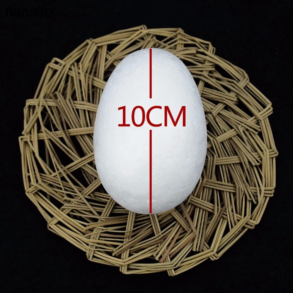 10 шт./лот 10 см моделирование пенополистирола пенополистирол яйцо шар белые шары для поделок для DIY Рождественская вечеринка украшения поставки подарки