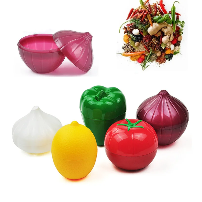 

Newest Onion Food Storage Box Kitchen Grain Sealed Preservation Can Jars Refrigerator Candy Cookie Organizer Container Boxes