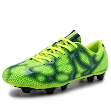 Men Women Adult High Quality Green Football Boots Indoor Cleats Practical Sole Soccer Shoes #SS1516G