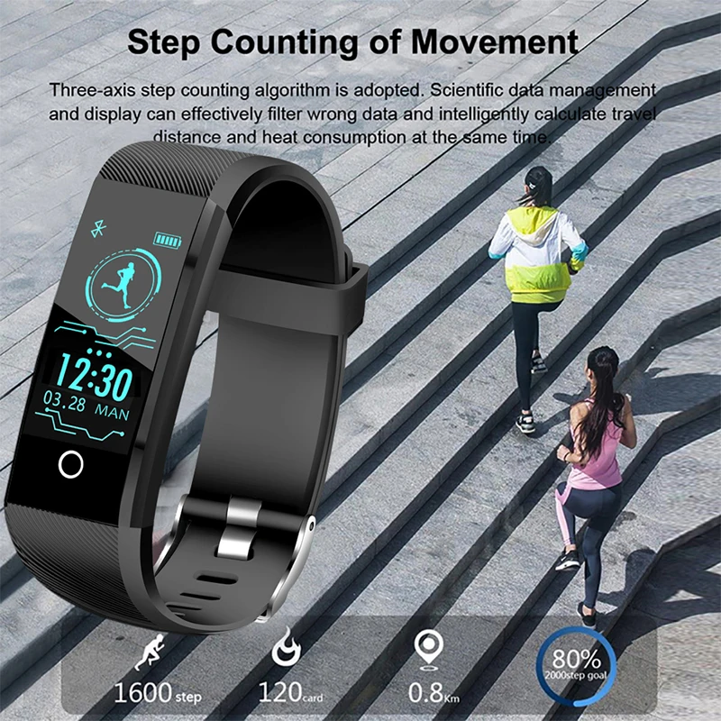 2018New Smartwatch Men Fitness Tracker Pedometer Sport Watch Blood Pressure Heart Rate Monitor Women Smart Watch for ios Android