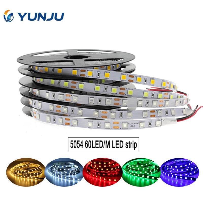 

5M DC12V LED Strip 5054 Flexible LED Light &Red Green Blue White RGB LED Strip 60/120LEDs/m for Room Decor